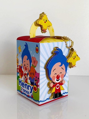 Caixa cubo alta 3 d palhaço herói