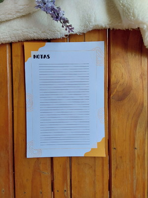 Bloco de notas - manchas amarelas