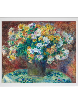Quadro renoir, chrysanthemums, tela canvas 60x47cm luxo