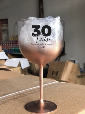 33 taças de gin gim jateada degradê personalizadas