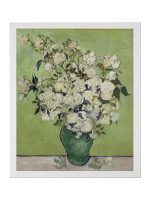 Quadro van gogh, vase of roses, tela canvas 50x60cn luxo