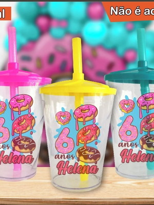 Copo twister personalizado donuts - 300 ml