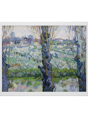 Quadro van gogh, sight of arleshuile, tela canvas 60x47 luxo