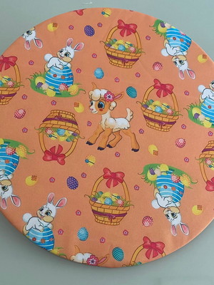 Kit com 2 capa de sousplat com estampa de páscoa