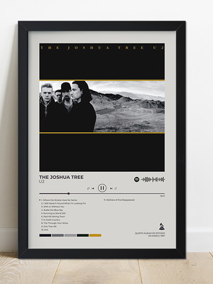 Quadro moldura spotify u2 the joshua tree