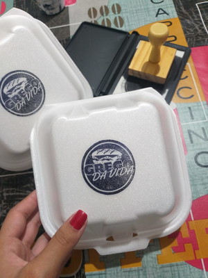 Carimbo para isopor