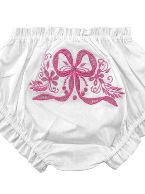 Calcinha richelieu laço rosa