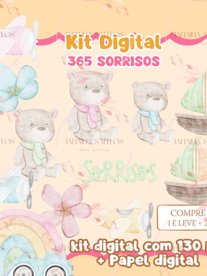 Kit digital 365 sorrisos aquarela