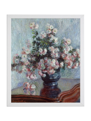 Quadro monet, chrysanthemums, tela canvas 50x60cm luxo