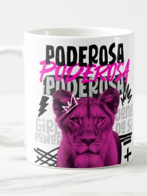 Caneca mulher leoa poderosa dona de si girl power