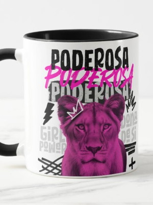 Caneca mulher leoa poderosa dona de si girl power