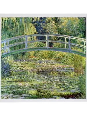 Quadro monet, water lilies pond, tela canvas 45x45cm luxo