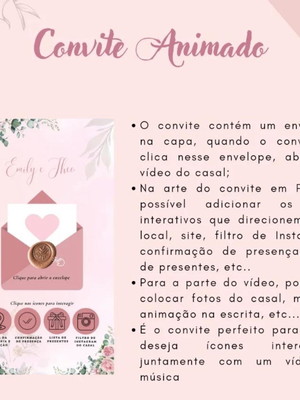 Convite virtual interativo animado casamento