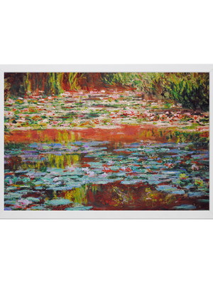 Quadro monet, water lilies n.1, tela canvas 60x40cm luxo