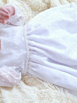 Vestido batizado 1 a 2 meses -16