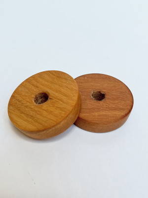 Kit 12 peças pastilha entremeio madeira nobre colar de mesa