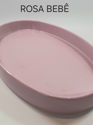 Bandeja de cerâmica oval