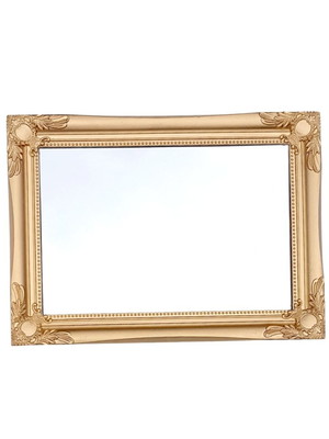 Espelho de parede antique retangular dourado