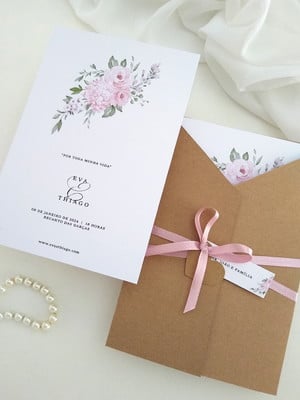 Convite de casamento minimalista