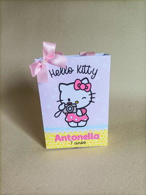 Sacolinha hello kitty rosa