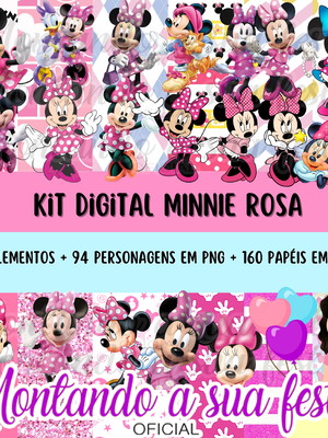 Kit digital minnie rosa