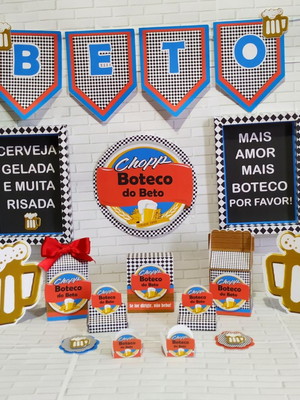 Boteco-caixas com apliques 3d - lembrancinhas personalizadas