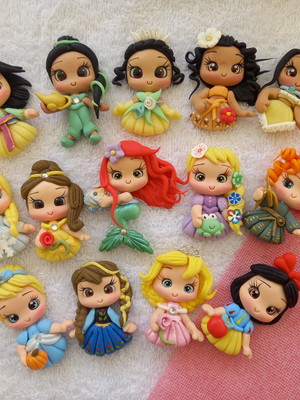 Apliques de biscuit princesas