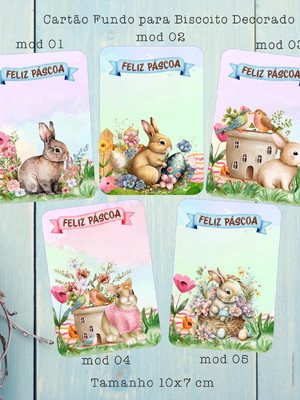 50 cartão de páscoa 10 x 13 cm fundo para cookies biscoitos