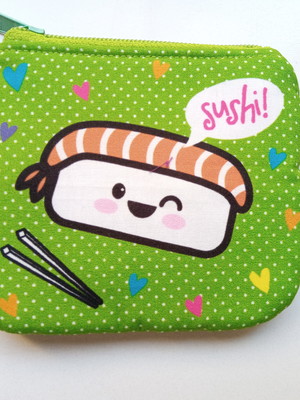 Porta moeda sushi