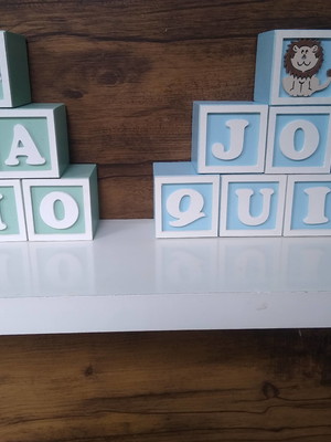 Kit com 12 cubos 7×7 com molduras decorados