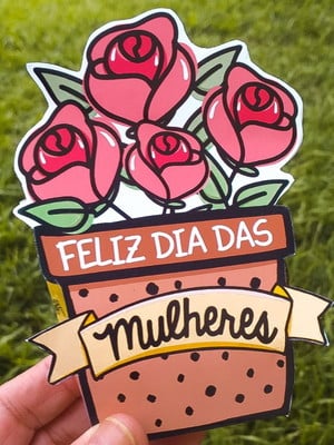 Kit com 10 vaso para o dia das mulheres / porta bombom