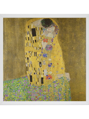Quadro gustav klimt, the kiss, tela canvas 60x60cm luxo