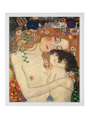 Quadro klimt, le tre età, o colo, tela canvas 30x40cm luxo