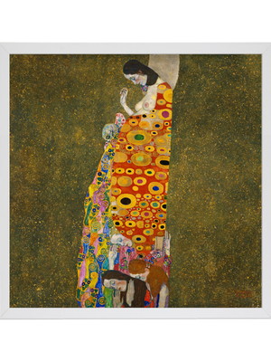 Quadro klimt, the hope, esperança, tela canvas 40x40cm luxo