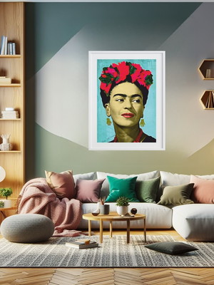 Quadro decorativo frida kahlo 60x48 cm