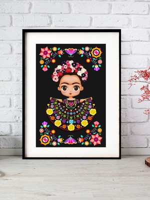 Quadro frida kahlo peneaple 60x48 cm