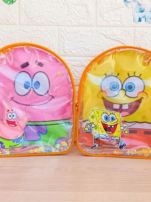 Mochila 3d aquário bob esponja 20x25