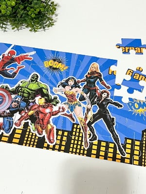 Quebra cabeça lembrancinha vingadores