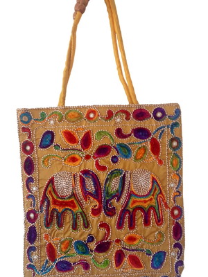 Bolsa indiana bordadas boho a mão