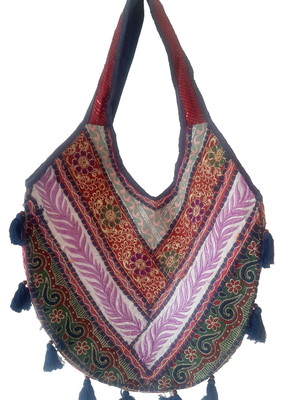Bolsa indiana bordadas boho a mão