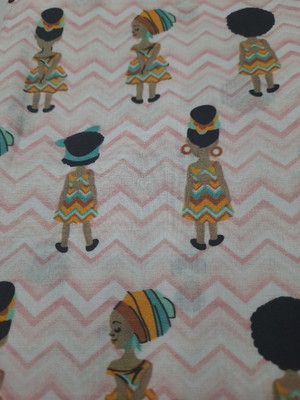 Kit de retalhos de tecido infantil pacte 137- meninas afro