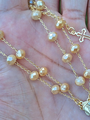 Pulseira escapulário de mão nossa senhora aparecida terço