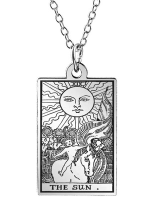 Colar de aço inox carta tarot o sol
