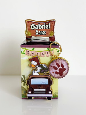 Caixa cubo alta 3 d mickey safari