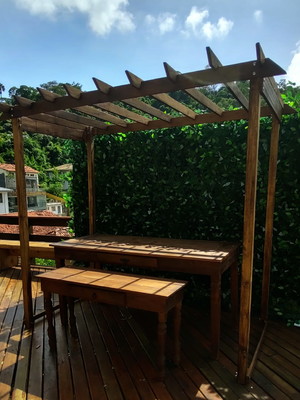Aluguel combo pergolado, painel, mesa e aparador