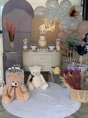 Decoração chá de revelação clean