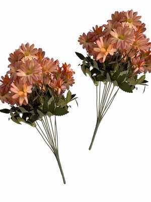 2 flor artificial margarida laranja pequena preço em atacado