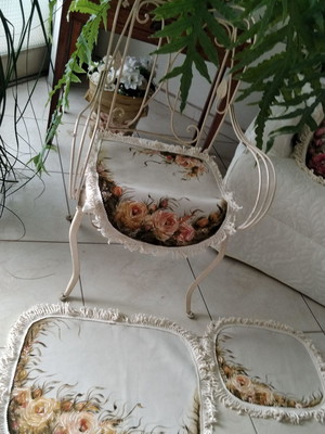 Jogo banheiro emborrachado/3 peças+pinturas únicas. brinde