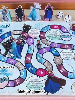 Jogo de tabuleiro frozen