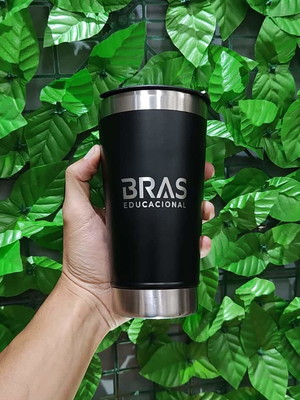 Copo térmico 500ml com abridor personalizado
